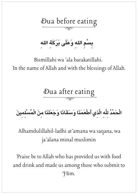 Eating Dua Frame